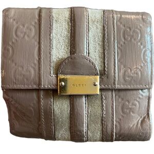Gucci Tan Leather Women's wallet painted